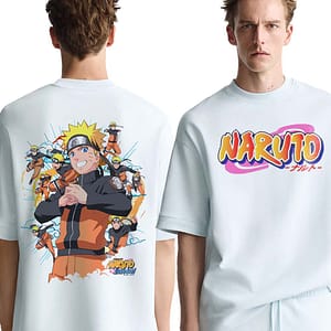 Men Oversized T-shirt With Naruto Uzumaki Design