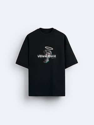 Men Oversized T-shirt With Vengance Design