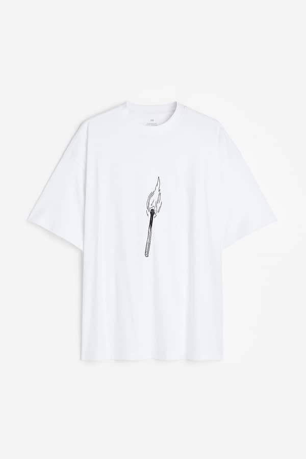 Men Oversized T-shirt With Match Design
