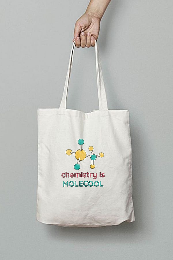 Chemistry Tote Bag Canvas Without Zipper By Bazzaro