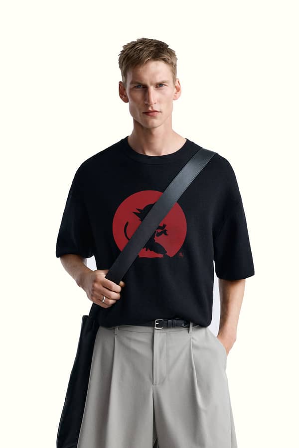 Men Oversized T-shirt With Goku Graphic