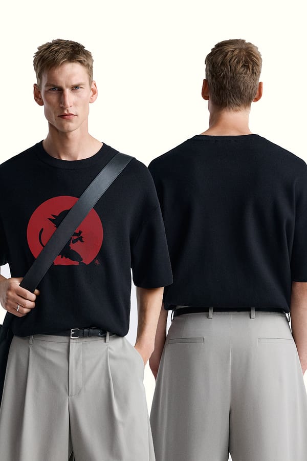 Men Oversized T-shirt With Goku Graphic