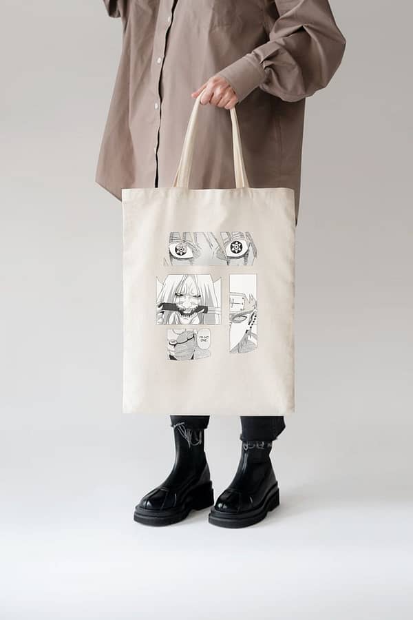 Bazzaro Naruto Anime Tote Bag – Akatsuki & Shinobi Design, Cotton Blend