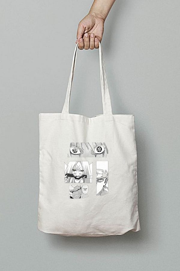 Bazzaro Naruto Anime Tote Bag – Akatsuki & Shinobi Design, Cotton Blend