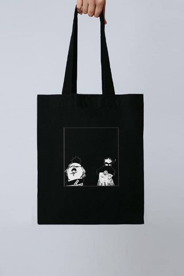 Naruto & Sasuke Cotton Tote Bag – Power of Rivalry | Bazzaro