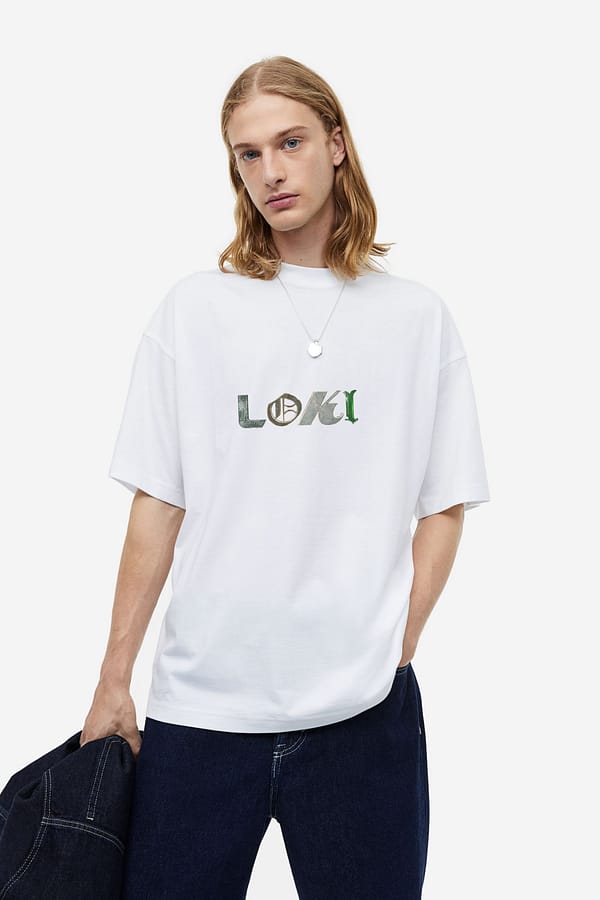 White Loki Oversized T-shirt: Embrace the Trickster God's Charm