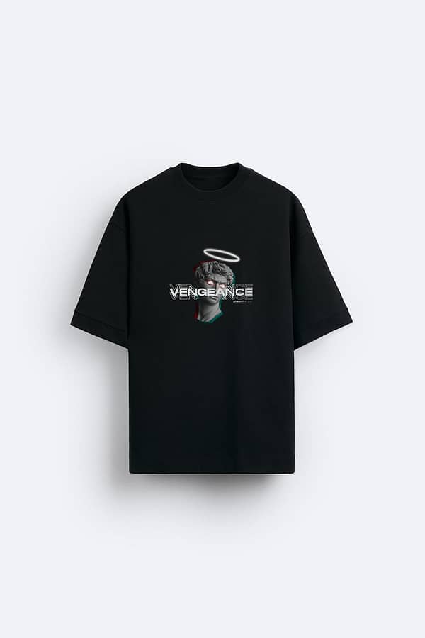 Men Oversized T-shirt With Vengance Design