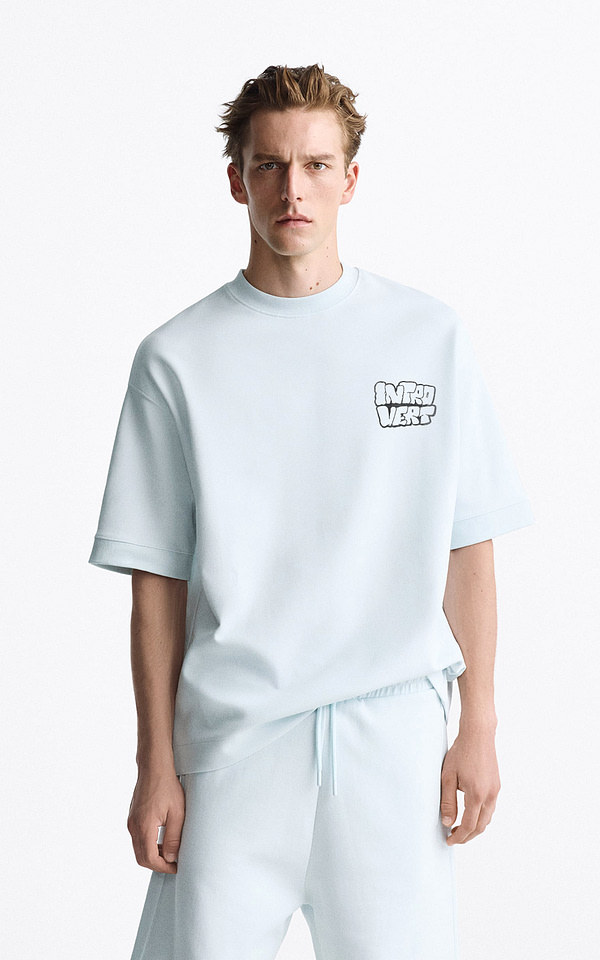 Men Oversized T-shirt With Introvert Design