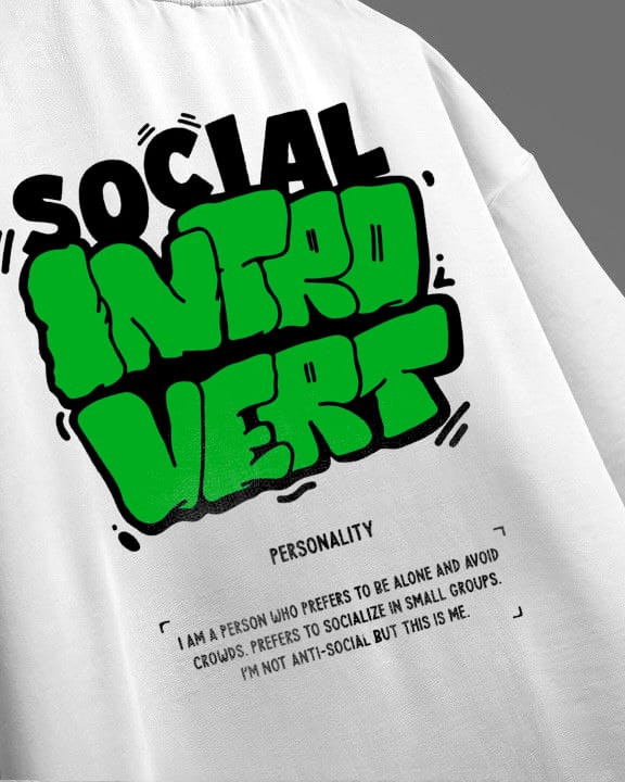 Men Oversized T-shirt With Introvert Design