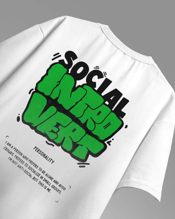 Men Oversized T-shirt With Introvert Design